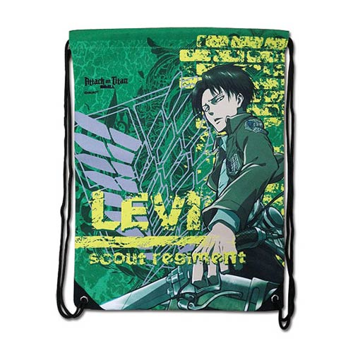 Attack on Titan Levi Green Drawstring Bag