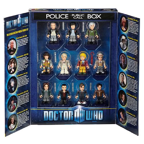 Doctor Who Eleven Doctors Mini-Figure TARDIS Box Set