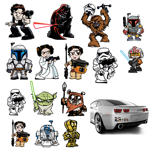 Star Wars Heroes and Villains Family Graphics