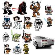 Star Wars Heroes and Villains Family Graphics