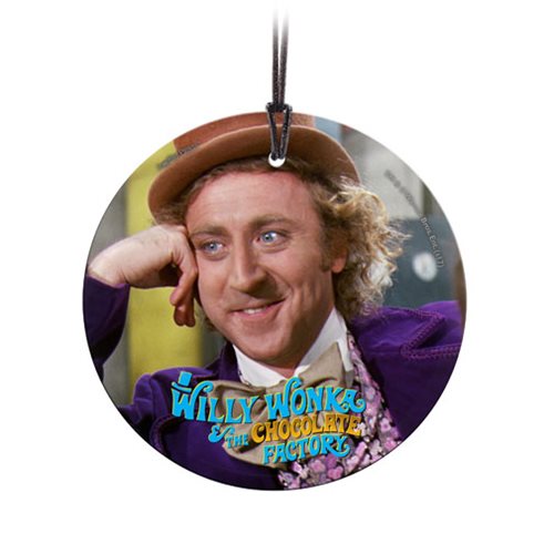 Willy Wonka and the Chocolate Factory Wonka StarFire Prints Hanging Glass Ornament