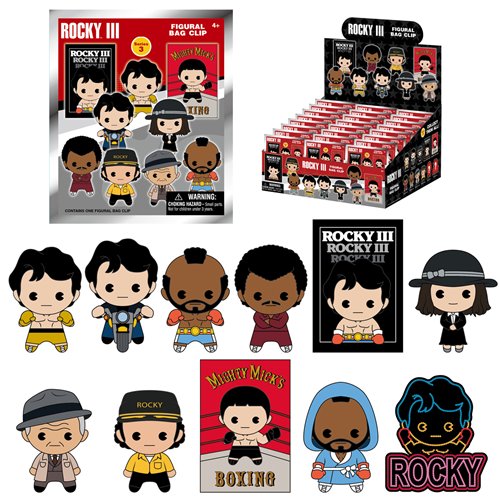 Rocky III Series 3 3D Foam Bag Clip Display Case of 24
