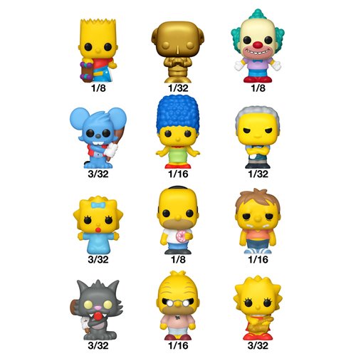 The Simpsons Funko Bitty Pop! Mini-Figure Singles Display Case of 32