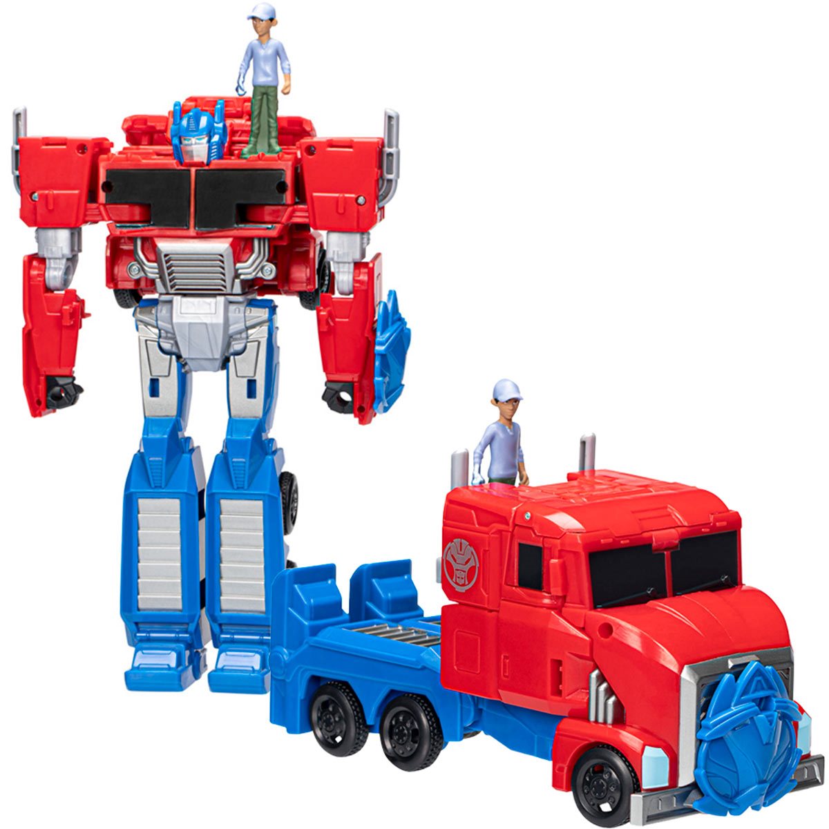 Transformers Earthspark Deluxe Optimus Prime e Robby Malto