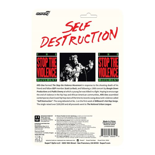 KRS-One KRS-1 (Self Destruction) 3 3/4-Inch ReAction Figure