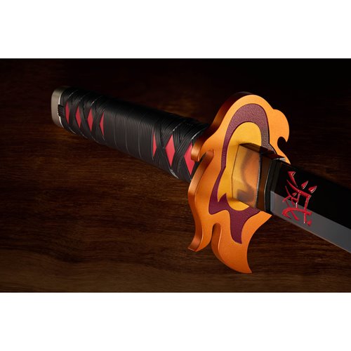 Demon Slayer Nichirin Sword Tanjiro Kamado Kyojuro Rengoku's Sword Guard Version Proplica Prop Repli