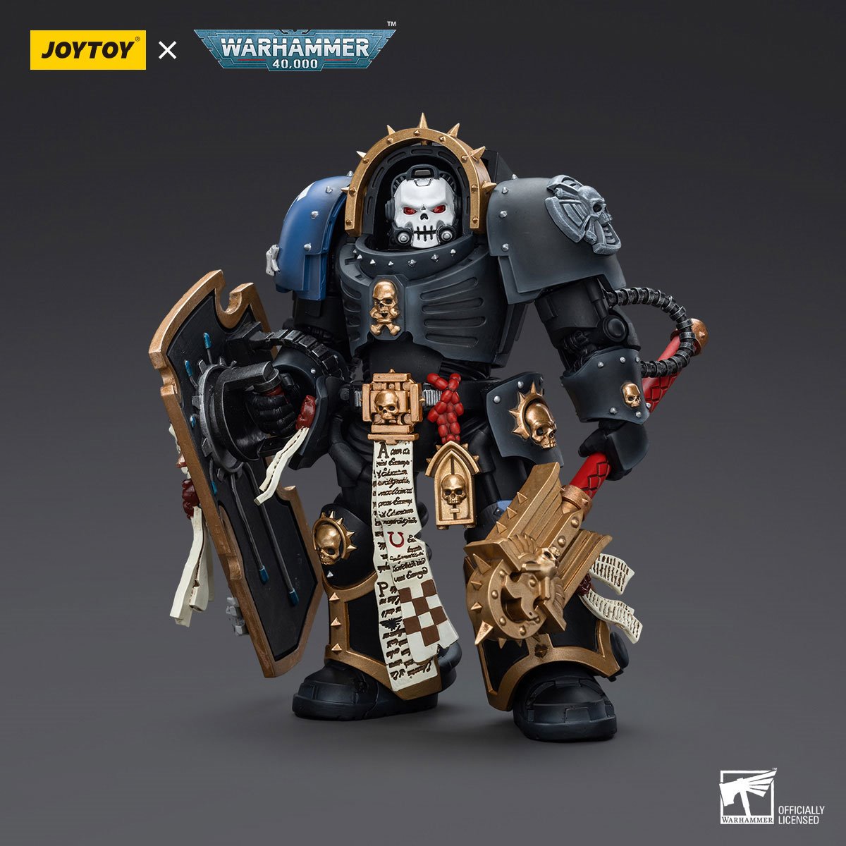 JOYTOY Warhammer 40k Ultramarine Chaplain Terminator Armour: Action Figure 1/18, Modello Collezionabile