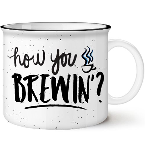 Friends How You Brewin'? 20 oz. Ceramic Camper Mug