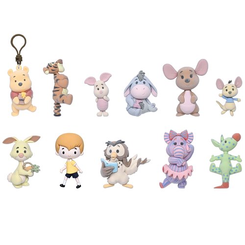 Winnie the Pooh Series 78 Flocked 3D Foam Bag Clip Random 6-Pack