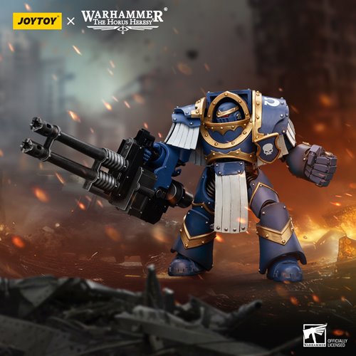 Joy Toy Warhammer 40,000 Ultramarines Cataphractii Squad Terminator with Reaper Autocannon 1:18 Scal