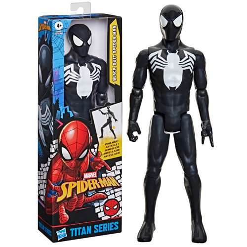 Spider-Man Titan Series Spider-Man Black Suit 12-Inch Action Figure