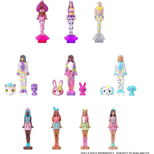 Mini BarbieLand Color Reveal Mermaid Series 3 Doll Case of 16