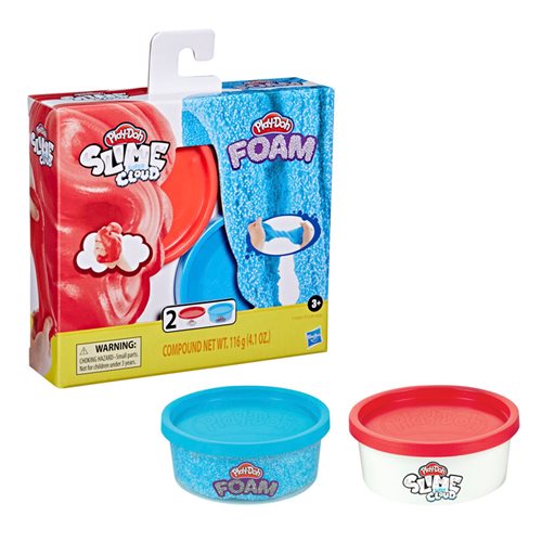 Play-Doh Foam and Slime Super Cloud 2-Pack Wave 1 Set of 3