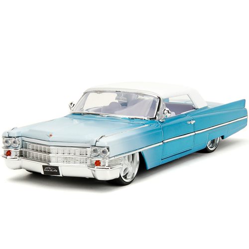 Pink Slips 1963 Cadillac with Base 1:24 Scale Die-Cast Metal Vehicle