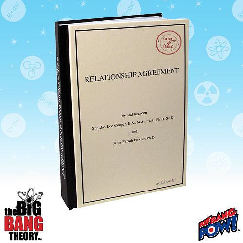The Big Bang Theory Relationship Agreement Journal