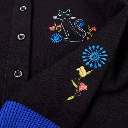 Coraline Cat Dragonfly Collared Cardigan