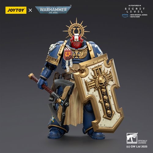 Joy Toy Warhammer 40,000 Ultramarines Metaurus with Power Axe, Stormshield and Plasma Pistol 1:18 Sc