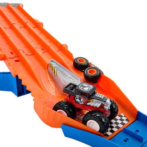 Hot Wheels Monster Trucks Racedown Destruction Playset