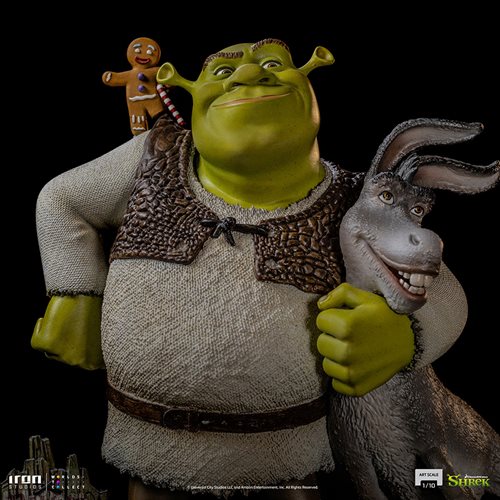 Shrek, Donkey, and the Gingerbread Man Deluxe Art 1:10 Scale Statue