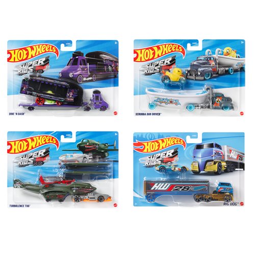 Hot Wheels Super Hauling Rig and Car 2025 Mix 5 Case of 6