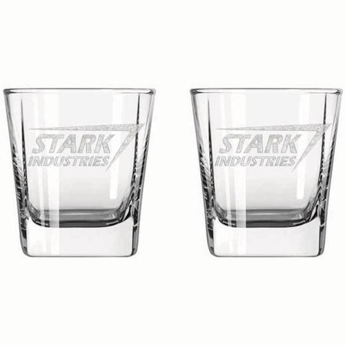 Avengers Stark Industries Etched 16 oz. Glass Tumbler 2-Pack