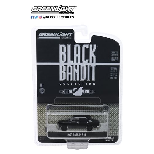 Black Bandit Series 22 - 1970 Datsun 510 4-Door Sedan 1:18 Scale Die-Cast Metal Vehicle