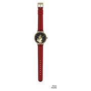 Mulan with Stitch Red and Black Strap Watch