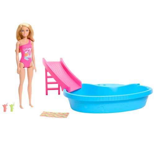 Barbie Pool Playset and Doll with Blonde Hair