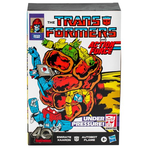 Transformers Generations 40th Anniversary Comic Edition Autobot Flame & Emirate Xaaron Action Figure