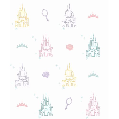 Disney Princesses Castle White Peel and Stick Wallpaper