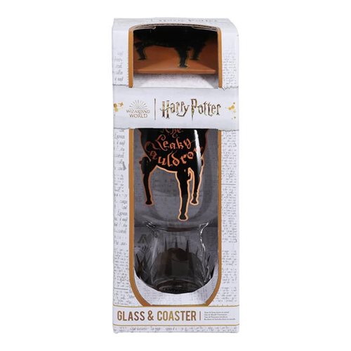 Harry Potter Leaky Cauldron Glass and Coaster Set