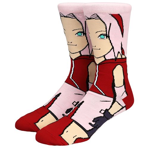 Naruto Sakura 360 Character Crew Sock