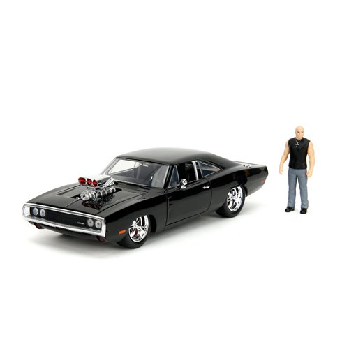 Hollywood Rides Fast and the Furious Dodge Charger R/T 1:24 Scale Die-Cast Metal Vehicle with Dom Fi