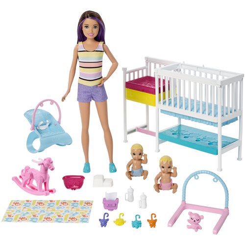 Barbie Skipper Babysitters Inc. Nap ‘n' Nurture Nursery Dolls and Playset