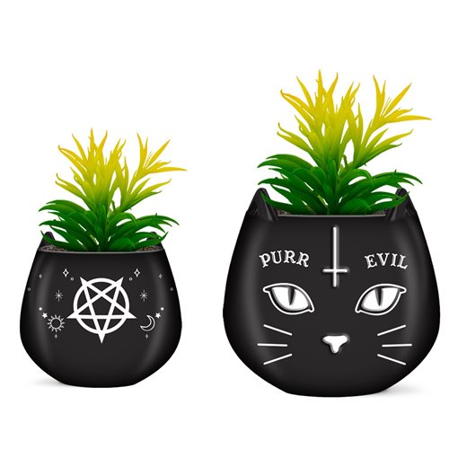 Purr Evil Ouija Cat Mini Ceramic Planter