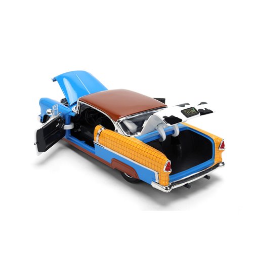 Hollywood Rides Toy Story 1955 Chevrolet Bel Air 1:24 Scale Die-Cast Metal Vehicle with Woody Figure
