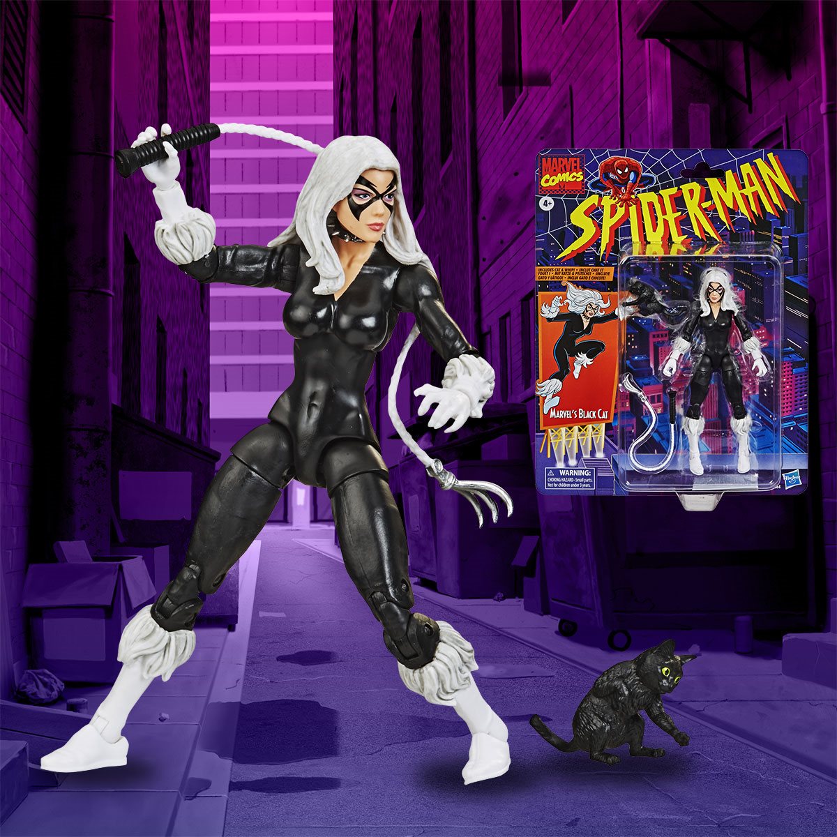 Details about   BLACK CAT Marvel Legends Spider-Man Retro Series 2020 6" Action Figure Exclusive