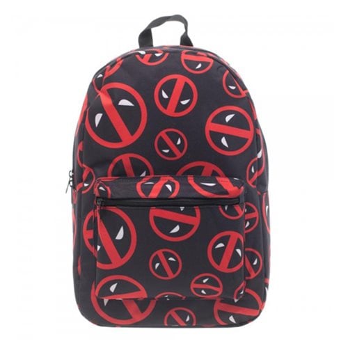 Deadpool Logo Print Backpack