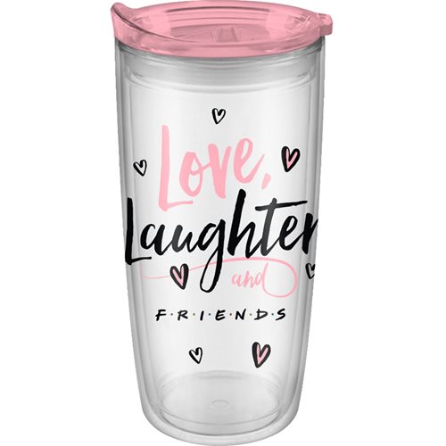 Friends Love Laughter and Friends 20 oz. Travel Tumbler with Lid