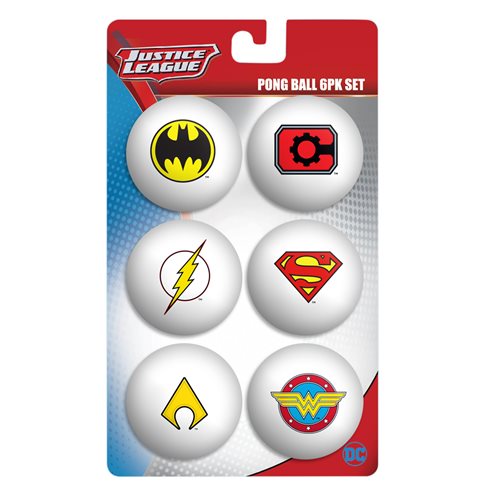 DC Comics Logos 6-Piece Table Tennis Ball Set