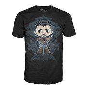 Game of Thrones Jon Snow Crest Pop! Black T-Shirt