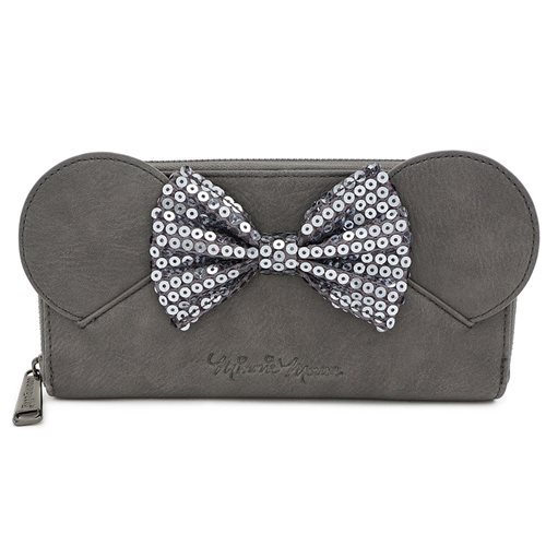 Minnie Mouse Grey Zip-Around Wallet