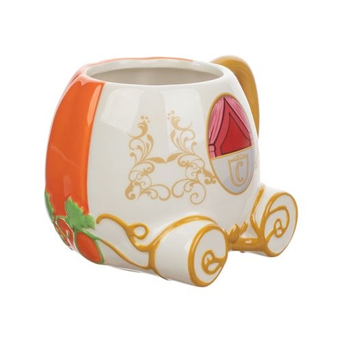 Cinderella Pumpkin Sculpted Ceramic Mug