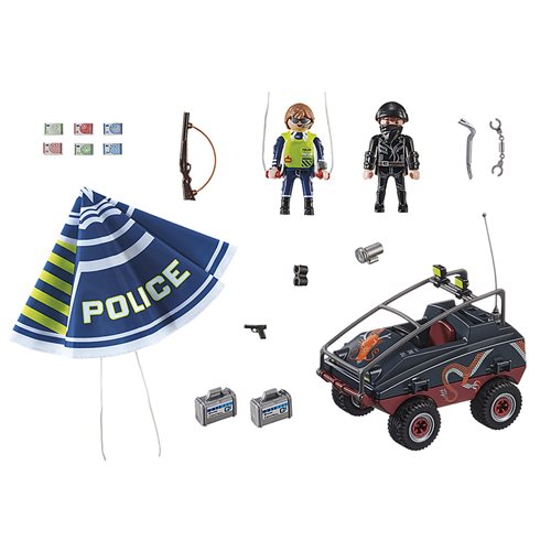Playmobil 70781 Police Parachute with Amphibious Vehicle