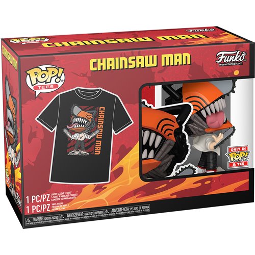 Chainsaw Man Funko Pop! Vinyl Figure and Adult Pop! T-Shirt 2-Pack