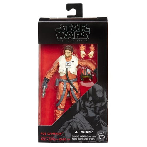Star Wars The Force Awakens Black Series 6-Inch Poe Dameron Figure, Not Mint