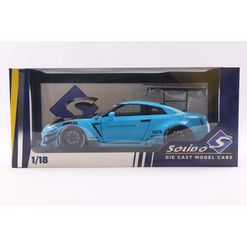 2024 Nissan GT-R R35 Baby Blue Liberty Walk Version 2.0 Body Kit 1:18 Scale Die-Cast Metal Vehicle