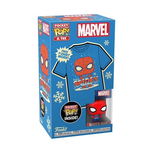 Marvel Holiday Spider-Man Funko Pocket Pop! and Youth T-Shirt 2-Pack