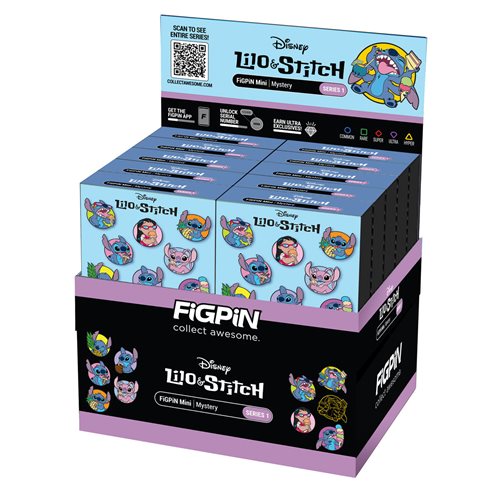 Lilo & Stitch Series 1 FiGPiN Mystery Mini Enamel Pin Display of 10