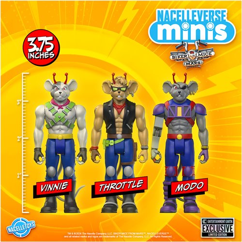 Biker Mice From Mars 3 3/4-Inch Action Figure 3-Pack - Entertainment Earth Exclusive